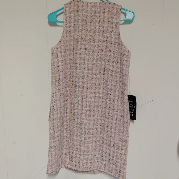 Pomander Place Bianca Tweed Dress Peoni Pink Size XS - Picture 8 of 8